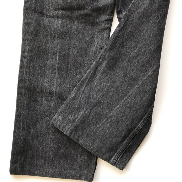 ZARA DENIM JEANS HI-RISE WIDE-LEG CROPPED JEANS GREY 00, 24 x 21 - Picture 15 of 16